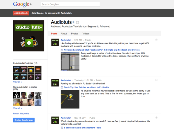 Audiotuts+ on Google+