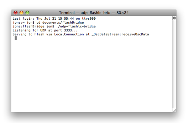 terminal window
