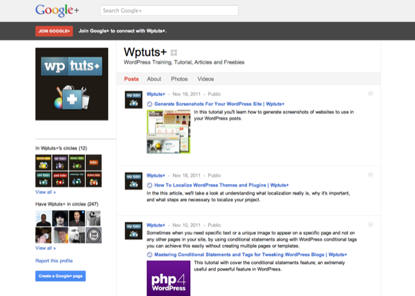 Wptuts+ on Google+