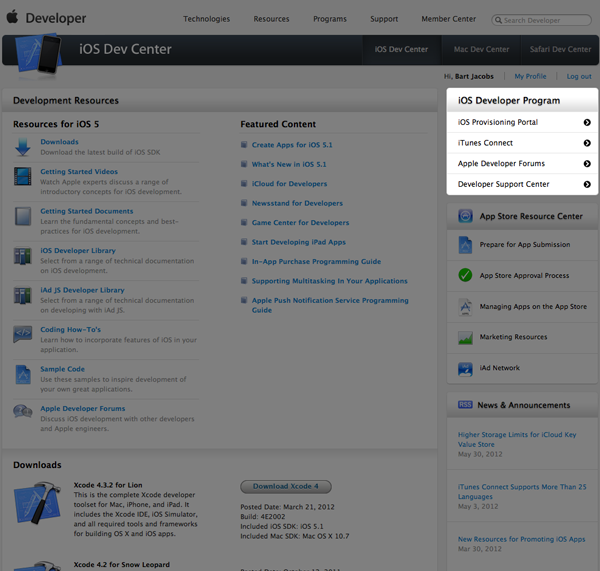Working with iCloud: iOS Dev Center - Figure 3