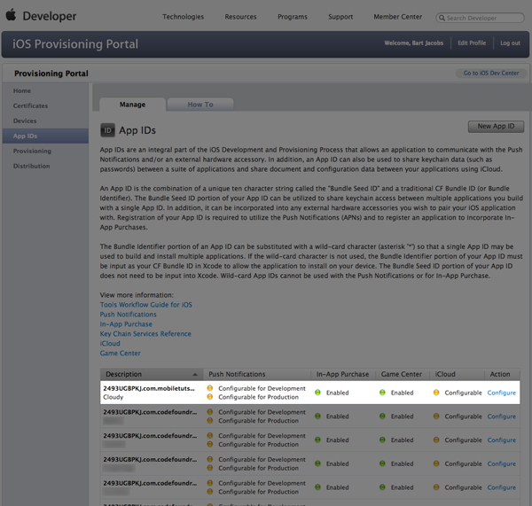 Working with iCloud: Enabling iCloud 1 - Figure 5