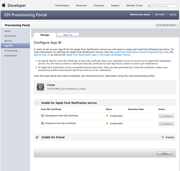 Working with iCloud: Enabling iCloud 2 - Figure 6