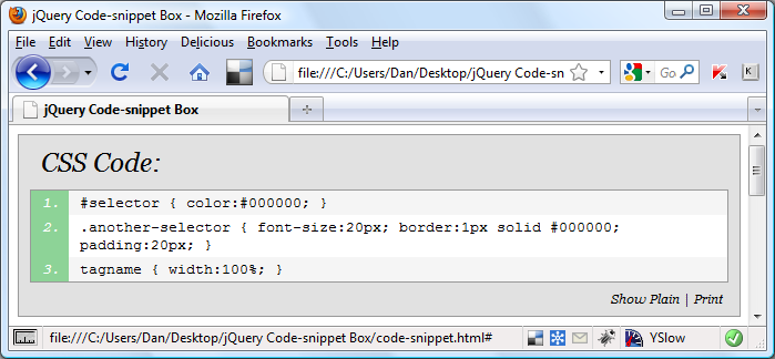 How to Create a jQuery Code-Snippet Box